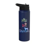 Chiweenie - Peace Love Chiweenies Chihuahua Dachshund Lover Stainless Steel Insulated Water Bottle