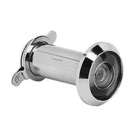 Chiyyak 2 Piezas Ángulo de Visión de 220 Grados del Espía de la Puerta del Hogar Antirrobo con Cubierta Trasera, Seguridad en el Hogar (Simple 16 plata, apertura 16-19, espesor de la)