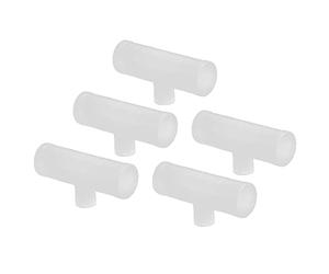 Chiyyak 20 Piezas Tubo en T Duradero a Prueba de Fugas para Granjas Grandes, Accesorio en T Ligero para Cría de Aves de Corral, Plástico PP (Tubo en de Cuatro Cuartos)
