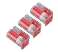 Chiyyak 3 Piezas de Reina de Abejas, Receptor de Jaula Marcador de Abeja, Plástico, Botella de Marcado de una Mano, Herramientas de Apicultura para Apicultores (Rojo)