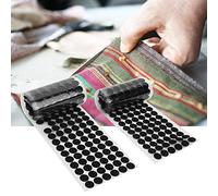 Chiyyak 300 Pares de Cintas Autoadhesivas Adhesivas de Puntos Blancos, Cómodas y Rápidas para una Limpieza Suave de Objetos (Negro)