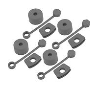 Chiyyak 4 Set OUS-PROWN Silicone Set, Accesorios para la Taza de Beber, que Incluye Tapa de Tapa de Paja, Tapón de Fuga Cuadrada, Enchufe de Cubierta Redonda (Gris)