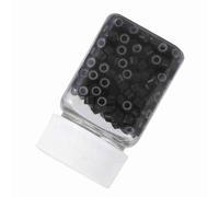 Chiyyak 500 Anillos de Extensión de Cabello con Forro de Silicona Suave para una Sujeción Segura, Bucles de Cuentas de 5 Mm en 5 Colores para Profesionales de Extensiones de Cabello (Negro)