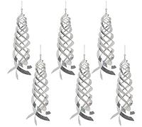 Chiyyak 6 unidades de espirales reflectantes para ahuyentar pájaros, espirales de viento, reflectores, decoración de jardín, balcón, jardín