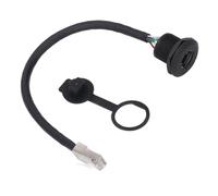 Chiyyak Acoplador de Montaje en Panel RJ45 Cable de Extensión Industrial de 1 Pie con Tapa Antipolvo - Fácil Instalación para Instalaciones de Montaje en Panel