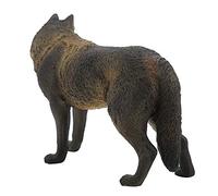 Chiyyak Adorno Decorativo de Estatuilla de Colección de Estatuillas de Animales Salvajes No Tóxicos Inodoros para Niños (M-771 Gran Lobo Macho Negro)