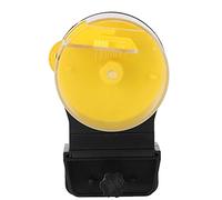 Chiyyak Alimentador de Peces de Acuario Flexible Dispensador de Alimentos Secos/granulares/en Escamas Resistentes 2 Opciones de Instalación (Amarillo)