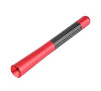Chiyyak Antena Aérea Corta Universal de Fibra de Carbono de 12 Cm, Fácil Instalación para Varios Vehículos (Carbono Rojo)