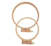 Chiyyak Aro de Bordado de Madera, 2 Piezas de Aro Ovalado para Acolchar, Anillo de Marco de Punto de Cruz con Asientos de Montaje Duraderos, para Bordado, Costura, Punto de Cruz,