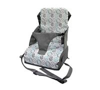 Chiyyak Asiento elevador de bebé, cojín de refuerzo de silla de comedor para niños, cojín extraíble y portátil, símbolo de círculo azul agua beige