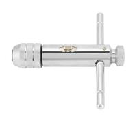 Chiyyak Barra en T Ajustable Llave de Trinquete de Alta Dureza M3 M8 para Juego de Machos y Matrices en Espacios Confinados Herramienta de Acero Plateado (M5-M12)