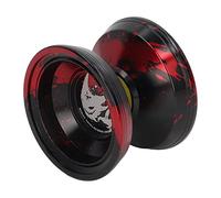 Chiyyak Bola de Yoyo Que No Responde a la Rotación de Alta Velocidad, Juguete de Yoyo de Aleación Resistente a los Golpes para Niños (Rojo Negro)