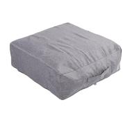 Chiyyak Bolsa de Almacenamiento con Funda para Puf, Otomana Multiusos para Suelo con Contenedor Oculto, Reposapiés de 23,6x23,6x7,9 Pulgadas para Sala de Estar, Dormitorio y Guardería (Gris Oscuro)