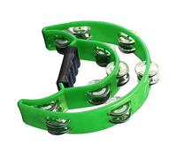 Chiyyak Campana para Hacer Ruido con Pandereta de Mano de Media Luna de Plástico Resistente para Desarrollar Habilidades Rítmicas y Musicales Que Inspiran Creatividad e Imaginación para Niños (Verde)