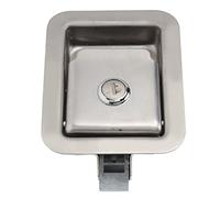 Chiyyak Cerradura Cuadrada del Panel del Generador, Cerradura de Puerta de Acero Inoxidable con 2 Llaves para Seguridad de la Caja de Herramientas