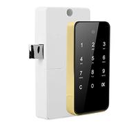 Chiyyak Cerradura Electrónica Inteligente con Contraseña para Archivador Dorado, Pantalla Táctil, Cerradura de Sauna Digital Segura sin Llave para Administración del Hogar en la Oficina, Aleación de
