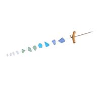 Chiyyak Chimes de Viento Casa de Madera de Madera de Madera Deriva de Vidrio de Mar Hecho a Mano para Decoración Interior Al Aire Libre Presente (D)