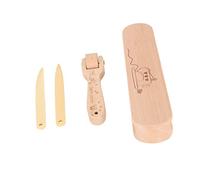 Chiyyak Claqueta de Sastre, Juego de Herramientas de Costura con Rodillo de Costura con Claqueta de Madera Finamente Pulida y Rodillo de, para Coser, Bordar, Acolchar y
