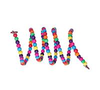 Chiyyak Colorido Masticar Escalada Columpio Juguete Cuerda de 4.9 Pies para Accesorios para Pájaros Cuentas de Plástico