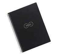 Chiyyak Cuaderno Portátil B5 Negro para Empresas, Familias y estudiantes; Cuaderno Diario de Papel PP Mori Rock de 180 X 255 Mm