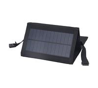 Chiyyak Equipo Plegable Durable del Panel Solar de la Prenda Impermeable IP65 10W para las Actividades Al Aire Libre, Puertos de Salida USB Duales (Negro)