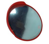 Chiyyak Espejo de Seguridad Curvo Gran Angular de 30 Pulgadas con Material de PC Resistente a Impactos para Esquinas, Intersecciones y Garajes (Tipo exterior (diámetro del tubo de columna:)