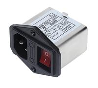 Chiyyak Filtro de Potencia emi Supresor de Ruido Filtro de Línea Eléctrica 115/250V 50/60Hz 1-10A Compacto 58x56x50mm para Equipos de Laboratorio Comunicación UPS con Carcasa de A