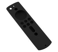 Chiyyak Funda Protectora de Silicona para Mando a Distancia Fire TV Stick 4K 2018, Funda Antideslizante a Prueba de Golpes con Cordón, para Niños, Mascotas y Familia (Negra)