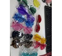 Chiyyak Gafas de Sol con Forma de Corazón de Fiesta, 12 Piezas, Gafas en Forma de Corazón, Colores Surtidos, Perfectas para Festivales y Fiestas, (12 colores y un juego (un color cada color))