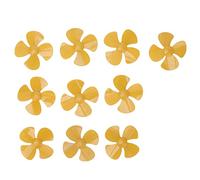 Chiyyak Hélice de Bricolaje de Plástico Duradera de 80 Mm con 4 Cuchillas para Reemplazo, Adecuada para Modelos de Automóviles con Control Remoto, Juguetes para Barcos Eléctricos, 10 Piezas (Amarillo)