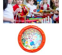 Chiyyak Instrumento de Percusión Educativo de Material Plástico de Primera Calidad con Diseño de Patrón de Onda de Tambor con Sonido Marino para Entusiastas de la Música, Tamaño Compacto y Fácil de