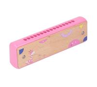 Chiyyak Instrumento Educativo de Armónica para Niños de 16 Agujeros, Fácil de Aprender para la Percepción Musical de los Niños, Madera de Haya (rosa morado)