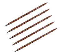 Chiyyak Juego Compacto de Agujas de Tejer de Madera de 6 Mm para Creatividad en Movimiento - 5 Agujas Cortas para Entusiastas de las Manualidades que Se Desplazan Al Trabajo