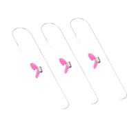 Chiyyak Juego de 3 Agujas Giratorias de Acero Inoxidable para Abalorios, Agujas Curvas con Ojo Grande para la Fabricación de Joyas, Compatibles con Cuentas de Cerámica, Vidrio, Me