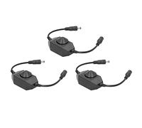 Chiyyak Juego de 3 Interruptores Atenuadores de Tira LED con Control de Brillo Ajustable, Tipo Perilla Fácil de Operar, Adecuado para Piezas de Iluminación de Mini Lámparas LED