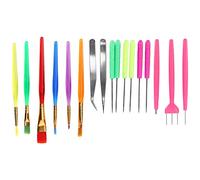 Chiyyak Juego de Brochas para Galletas, 17 Uds., Pluma para Tallar Fondant, Herramienta de Decoración de Pasteles para Amantes de la Repostería, Suministros para el Hogar