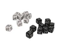 Chiyyak Juego de Fichas de Contadores de Dados de 20 Piezas, Juego de Mesa Resistente a Impactos, de Matemáticas, Dados de Plástico de 15,3mm