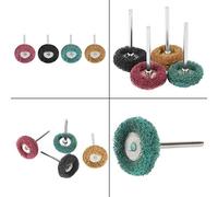 Chiyyak Juego de Ruedas de Pulido Abrasivo, Material de Alúmina, 40 Piezas con Varios Granos, Adecuadas para Limpieza y Desbarbado de Metales, Accesorios para Herramientas Rotativas