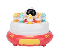 Chiyyak Juego Interactivo de Rebote y Captura para Jugar en Familia, Incluye Juguetes para Naves Espaciales y Accesorios para Cañas de Pescar (Rojo)