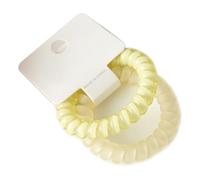 Chiyyak Lazos para el Cabello en Espiral de Plástico Transparente, Decoraciones Simples y Limpias para el Cabello para Mujeres, Adecuadas para Nadar y Vacaciones (Amarillo limón)