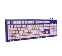 Chiyyak Lindo Teclado USB de Dibujos Animados con Arquitectura de Columna de Palacio para Oficina en Casa Morado y Rosa (Rosa Morado)