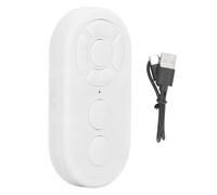Chiyyak Mando a distancia Botón Selfie Recargable BT 10M Tipo C Clicker para grabación de vídeo Material ABS portátil (blanco)