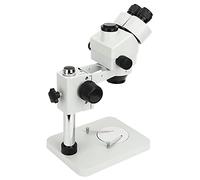 Chiyyak Microscopio Electrónico Estereoscópico Trinocular, Herramienta de Laboratorio de Aumento Ajustable para Soldadura Industrial
