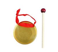 Chiyyak Mini Instrumento de Percusión Tradicional Chino de Gong de Mano de Metal con Martillo de Madera Que Mejora la Coordinación del Niño, Adecuado para la Apertura de la Empresa (9cm)
