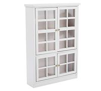 Chiyyak Mini Librería de Madera para Casa de Muñecas, Vitrina Transparente con Ventana Hábilmente Amueblada para Muñecas, Gran Regalo para Niños