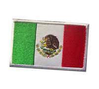 Chiyyak Parche de la Bandera de México, Exquisito Parche Bordado para Planchar, para Ropa, Sombreros, Chaquetas, 3,1x2 Pulgadas