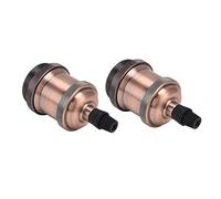 Chiyyak Portalámparas Vintage de 2 Piezas, Portalámparas de Aluminio Retro para Bombillas E26 E27 con Accesorios de Bricolaje, Resistente y Duradero para el Hogar, Bar, Hotel, Coc (Bronce rojo)