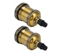Chiyyak Portalámparas Vintage de 2 Piezas, Portalámparas de Aluminio Retro para Bombillas E26 E27 con Accesorios de Bricolaje, Resistente y Duradero para el Hogar, Bar, Hotel, Coc (bronce amarillo)