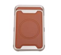 Chiyyak Portatarjetas Magnético para Teléfono Móvil, Aspecto, Práctico Almacenamiento de Tarjetas para Profesionales, Cuero PU de Aluminio