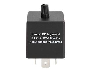 Chiyyak Relé Intermitente de Coche CF14KT de 3 Pines y 12 V de para Luz de Señal de Giro LED Parpadeo Rápido Resuelva Problemas de Bombilla Fácil Instalación Material ABS